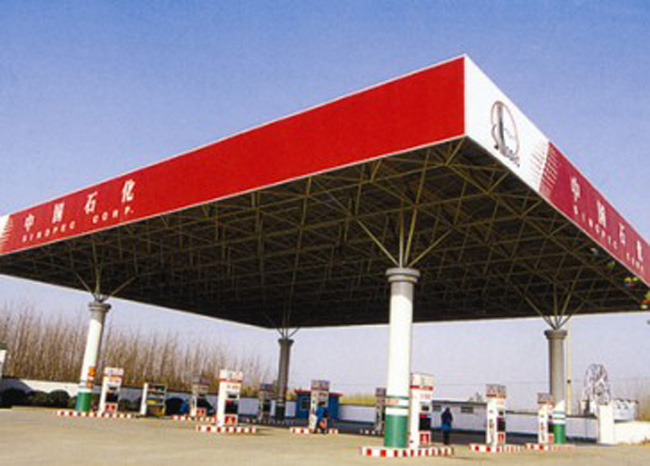 洮南中石化加油站网架